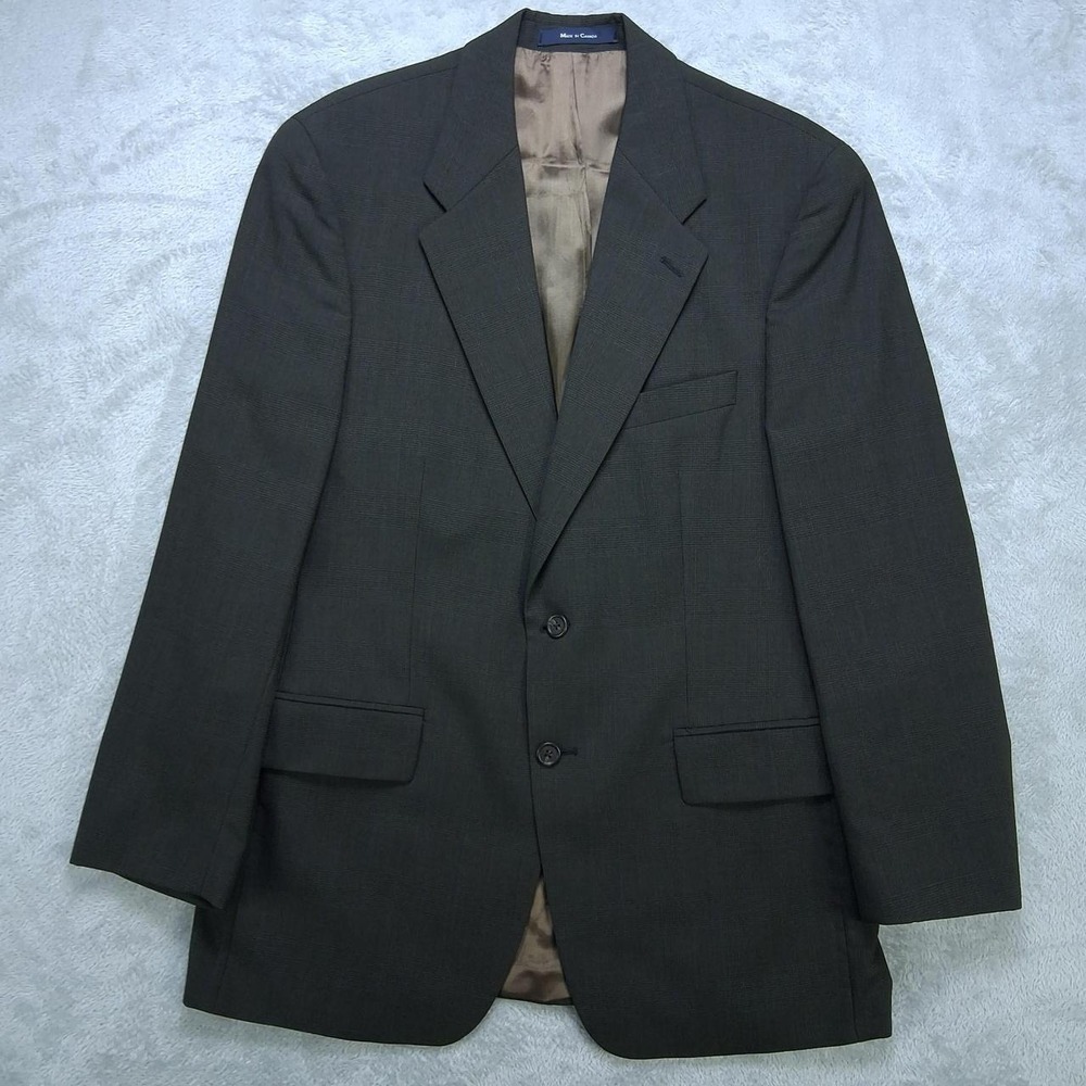 Chaps Ralph Lauren Mens 40R Wool Blazer Sport Coat Brown Classic L006717K